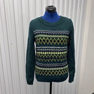 Talbots Women’s New Green Knit Crewneck Sweater Size Small